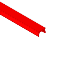 MODULAR SOLUTIONS SHALLOW COVER PROFILE RED 2 METERS IN LENGTH